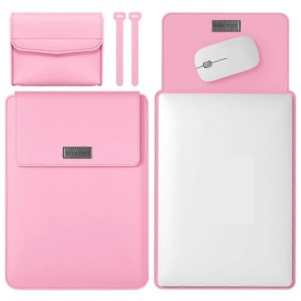 Leather Tablet Travel Sleeve with Small Bag for 11 A1370 A1465 and 12 Inch Models Pink
