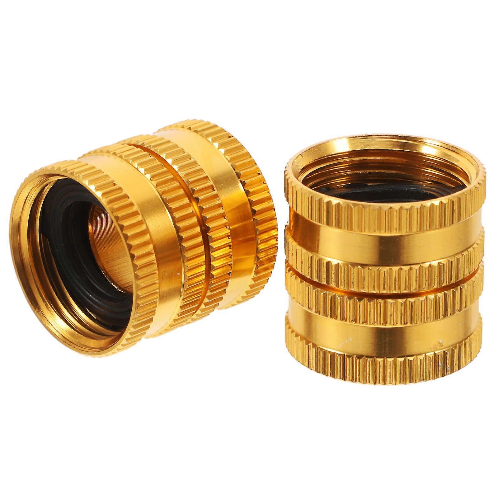 Soft Hose Connector Female Hose Adapter for Garden Use 2Pcs Solid Brass
