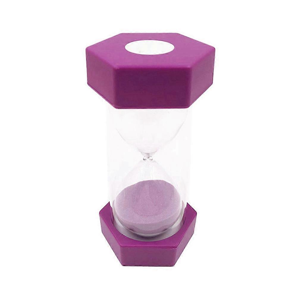 20 Minutes Hourglass Timer Decoration for Home 2Pcs Hexagonal Purple