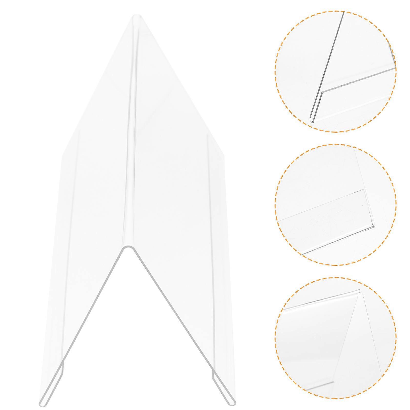 Desk Name Plate Acrylic Display Stand for Display 3Pcs Transparent Vertical Holder