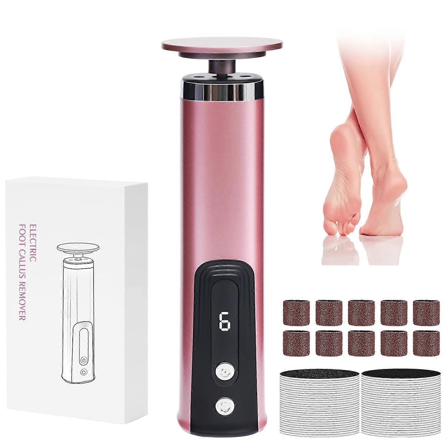 Electric Callus Remover for Feet and Hands, 2 in 1 Cordless Foot File with Adjustable Speed and Replaceable Sandpaper Discs