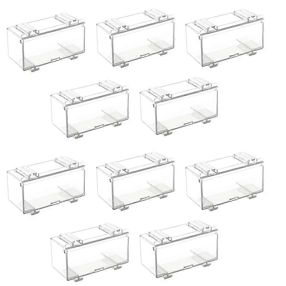 10Pcs Clear Acrylic Display Case for Car Mold, Wheels Car Model Display Case Scale Wheel Display Case A