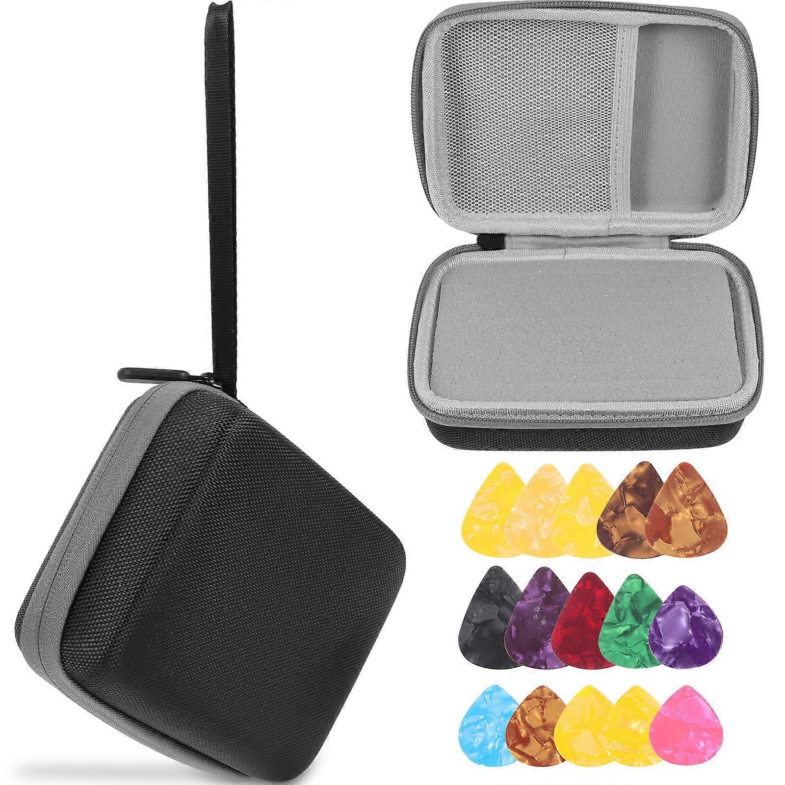 Guitar Picks Holder Case Black for Storage Use 4Sets with Convenient Design