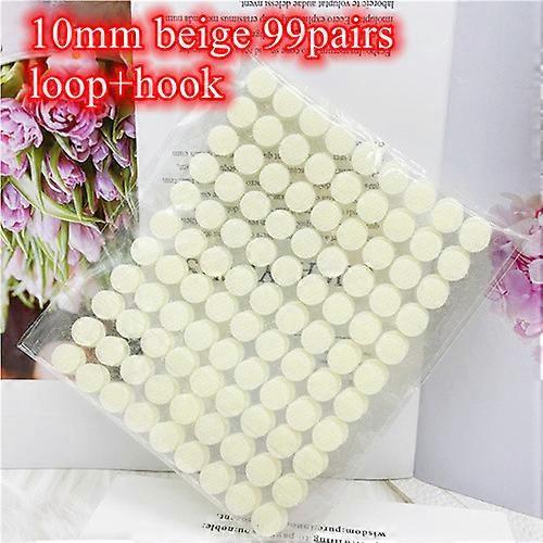 99Pairs 10mm Multicolor Adhesive Fastener Tape Dots Nylon Sticky Hook And Loop Dot Sticker Double Sided Round Self-Adhesive