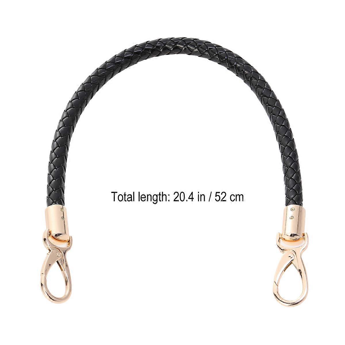 Replacement Handbag Strap PU Handles for 2Pcs Black Bag Straps