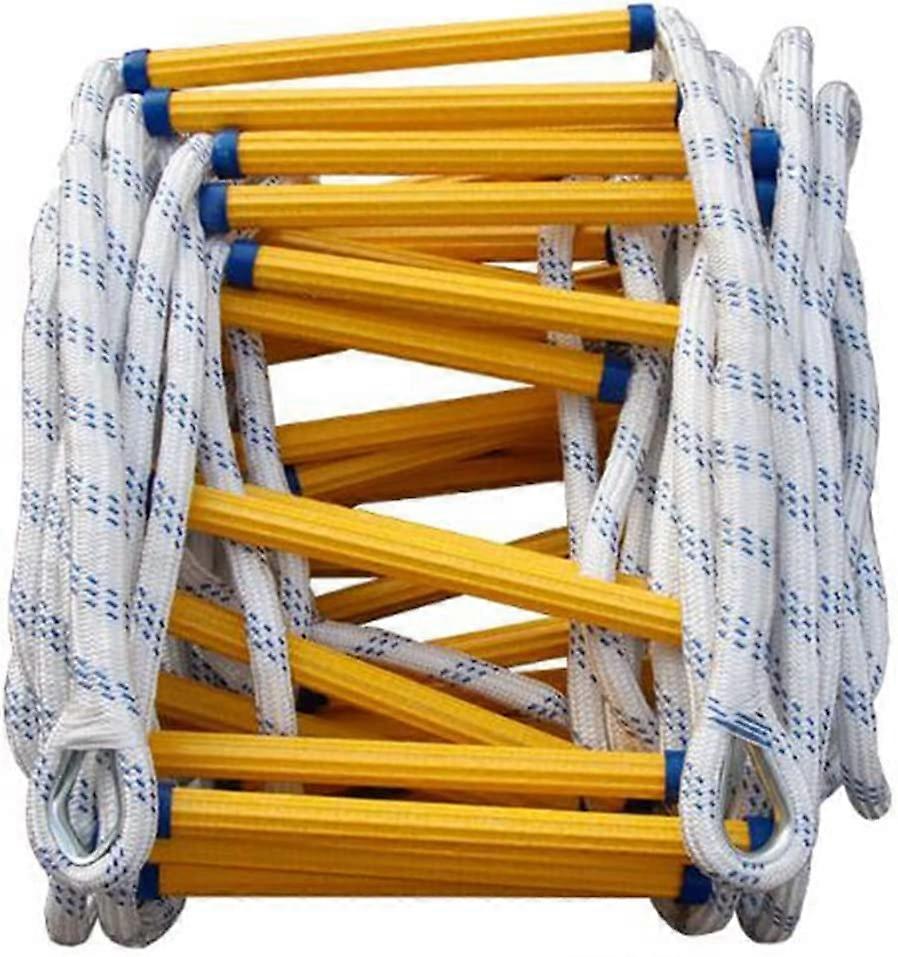 Fire Escape Ladder 8m Flame Resistant Rope with Carabiners for Window or Balcony Emergency