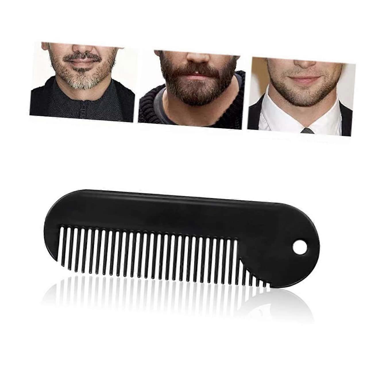 Beard Comb for Men Rustproof Zinc Alloy Compact Beard Grooming and Hair Styling Tool