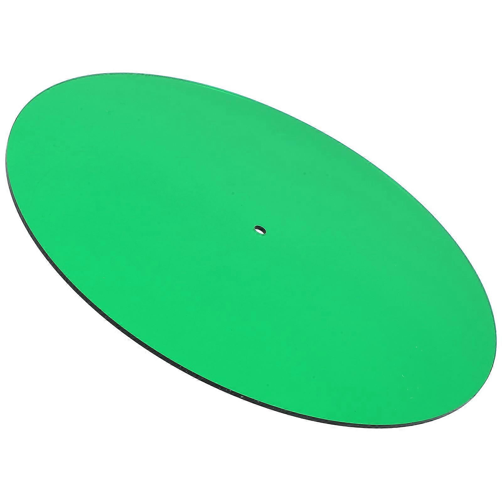 Acrylic Turntable Slipmat for Vinyl Records with Anti Static Protection and Noise Reduction Light Green