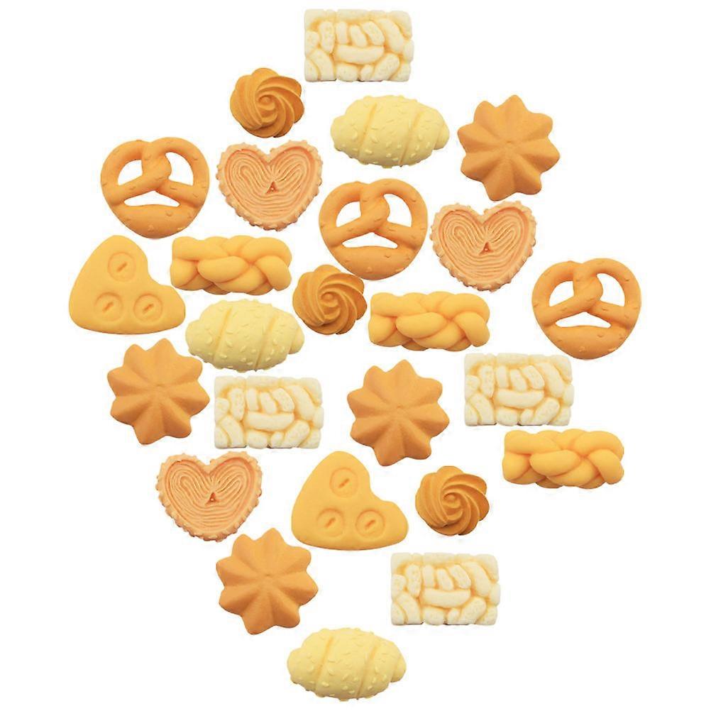 Resin Bread Miniature Dessert Models for Phone Shelld Diy Projects Assorted Color Decor 40Pcs