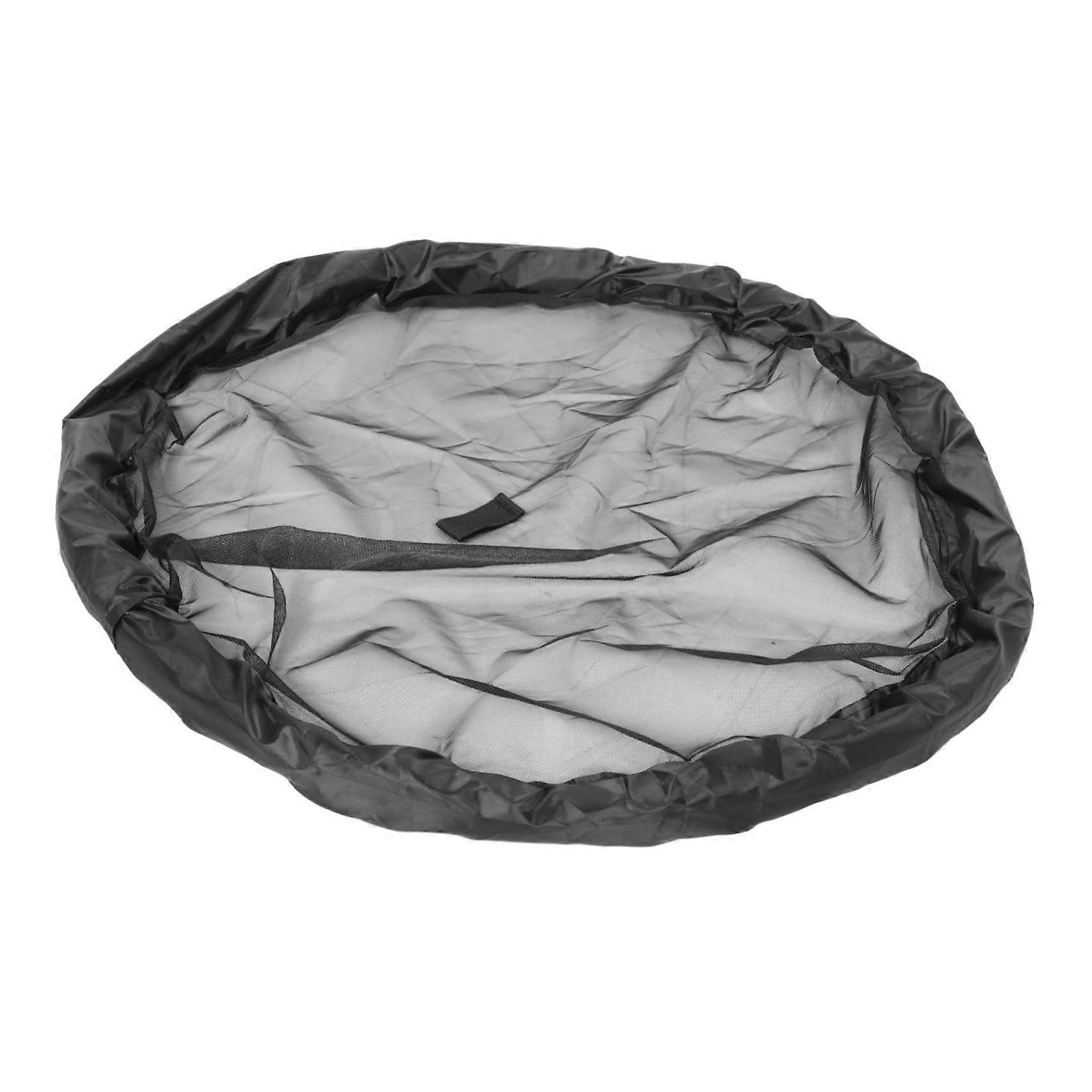 Floating Pond Plant Protector Black Mesh Ring for Fish Safety and Hydroponic Garden