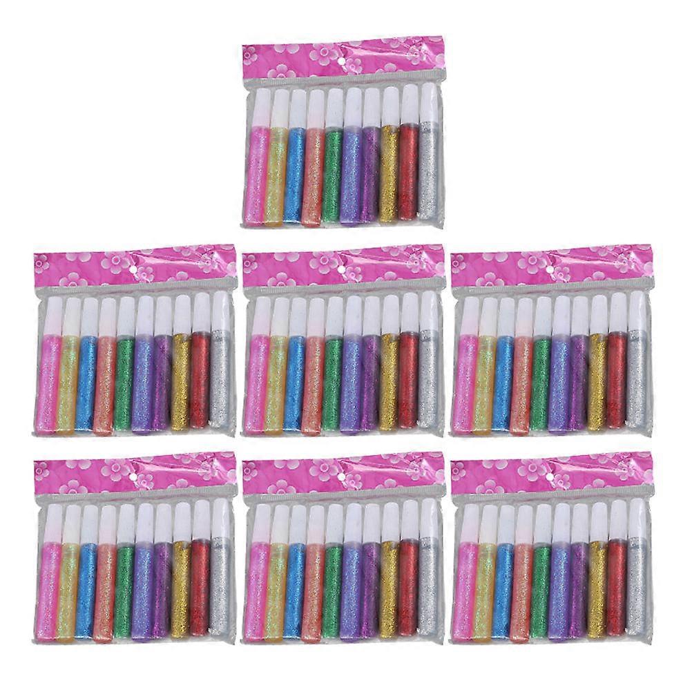 Glitter Powder Glue Pen DIY Tool for 70Pcs Assorted Color Multi-Purpose Use