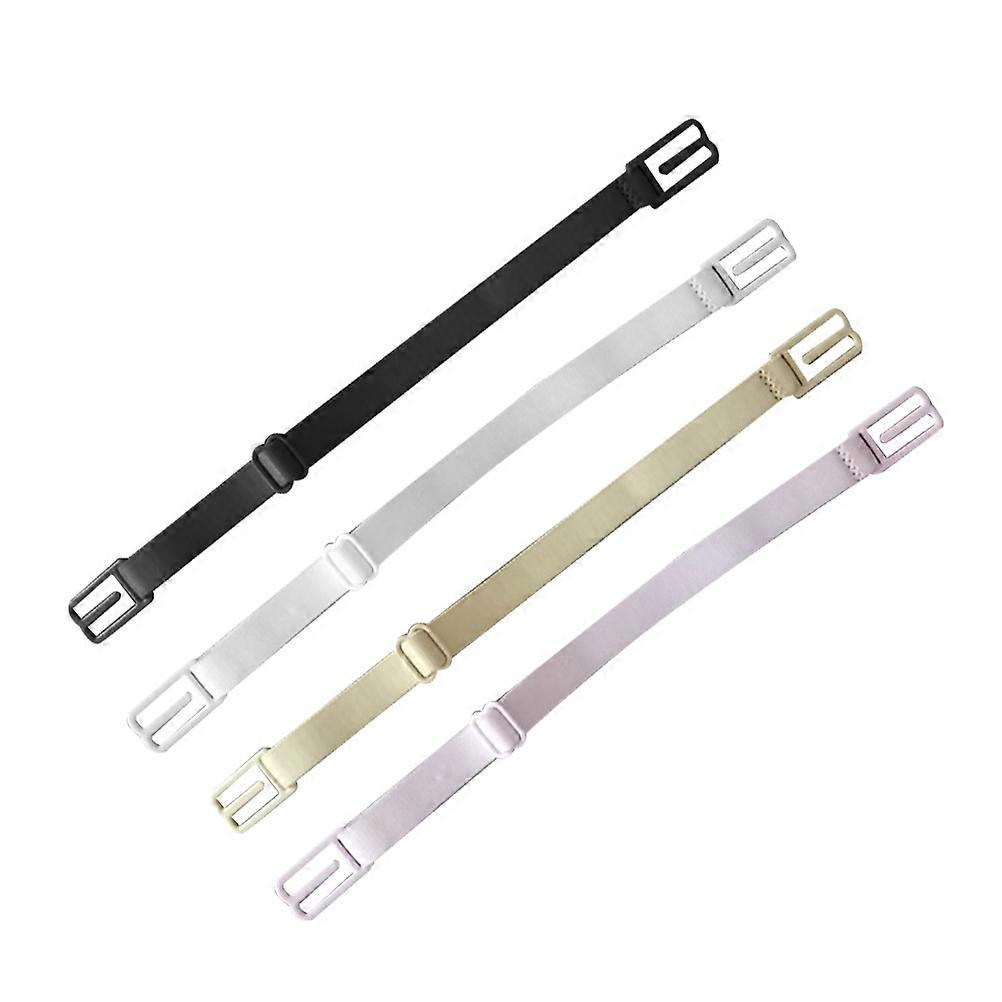 Non Adjustable Double-Shoulder Bra Straps for Women Use 4Pcs Assorted Colors