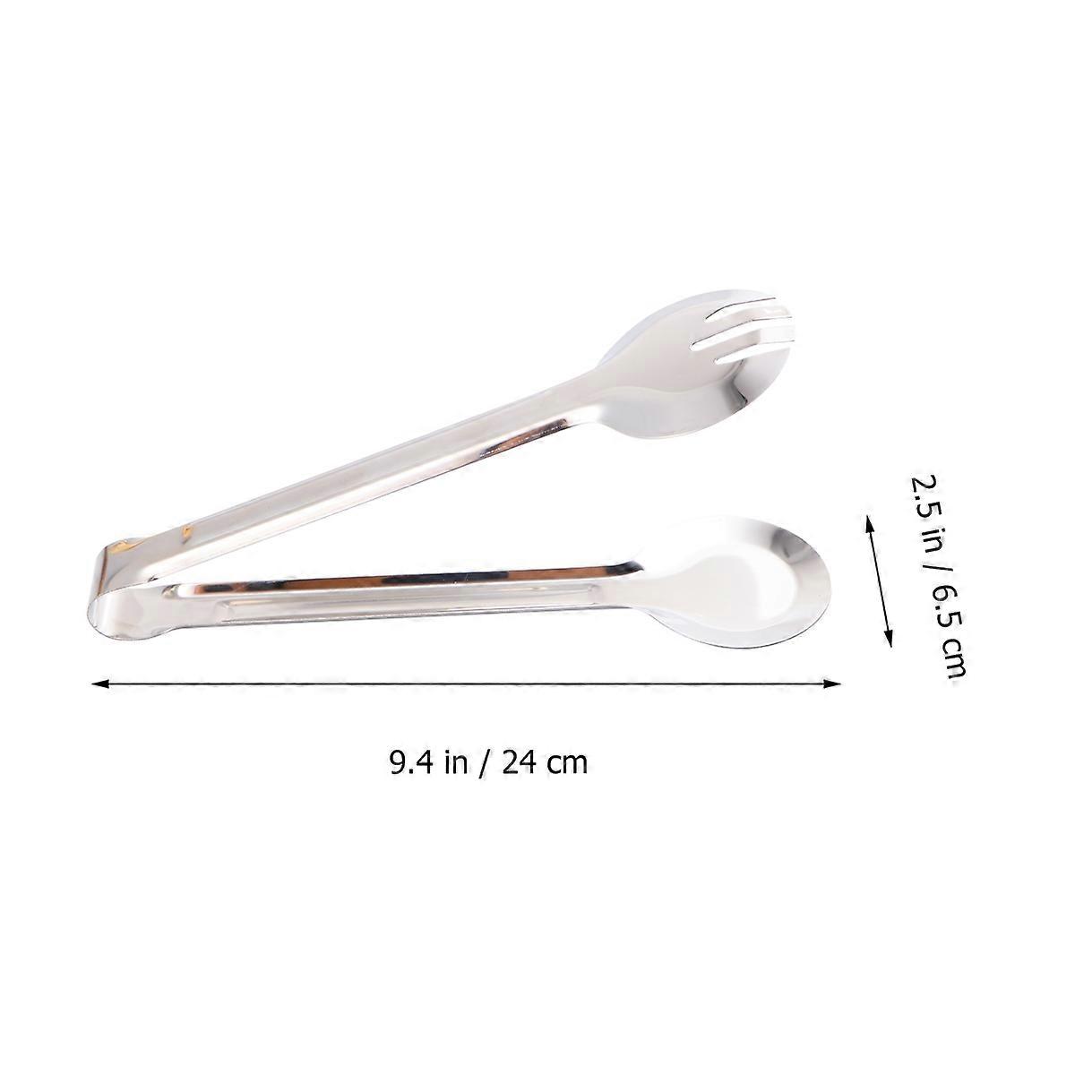 Stainless Steel Bread Tong Kitchen Serving Tongs for Multifunction Use Silver