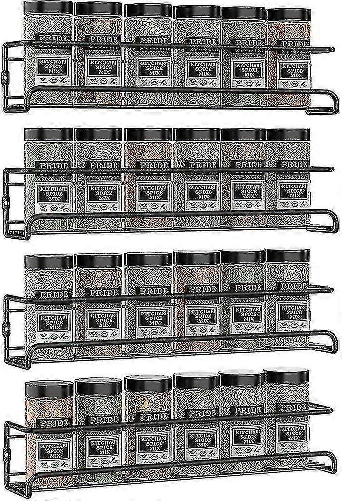 4 Pack Kitchen Shelf Spice Rack Wallmounted Storage Organizer Cupboard Stand 2025