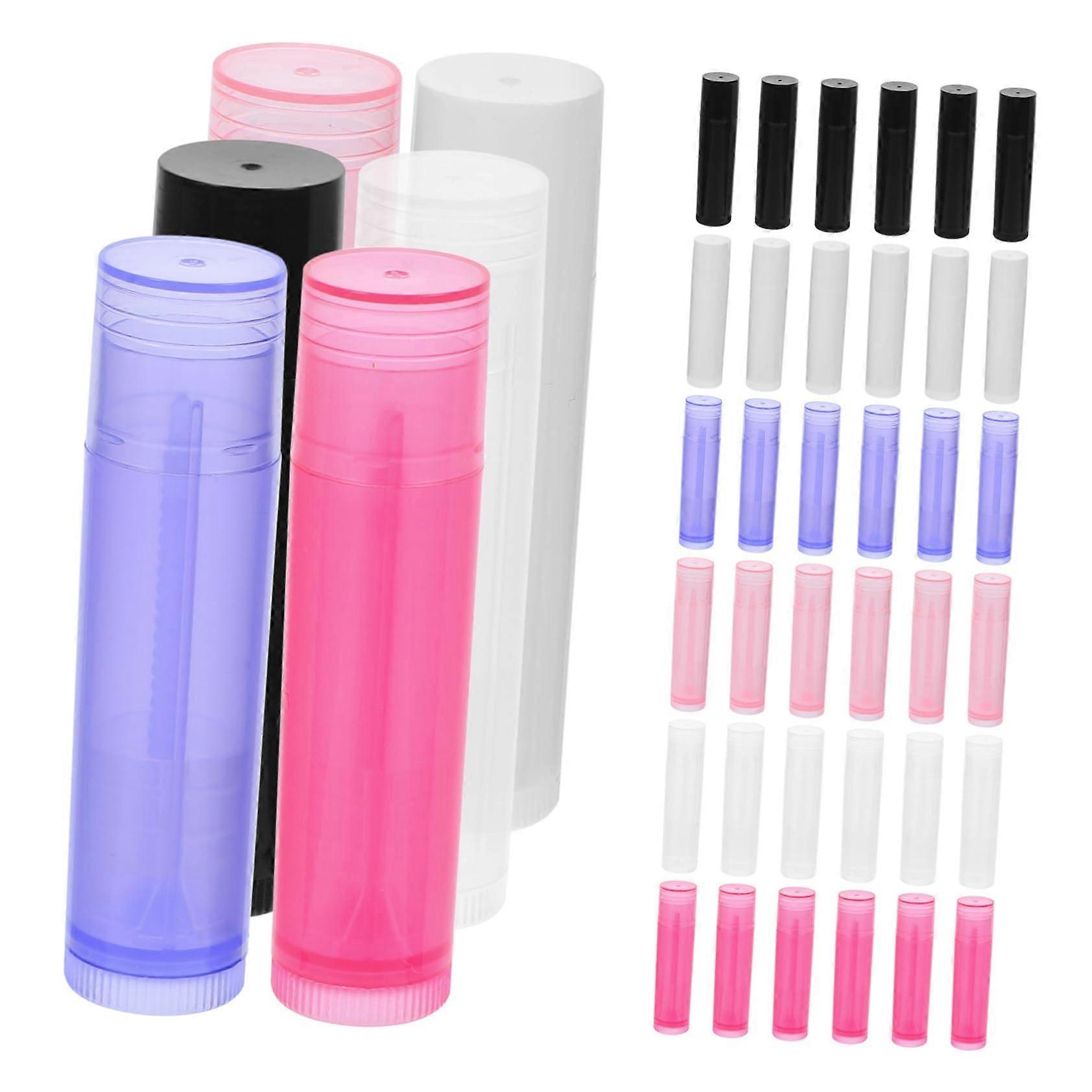 Empty Lipstick Tubes 60pcs Leakproof Reusable Containers for DIY Lip Gloss and Balm