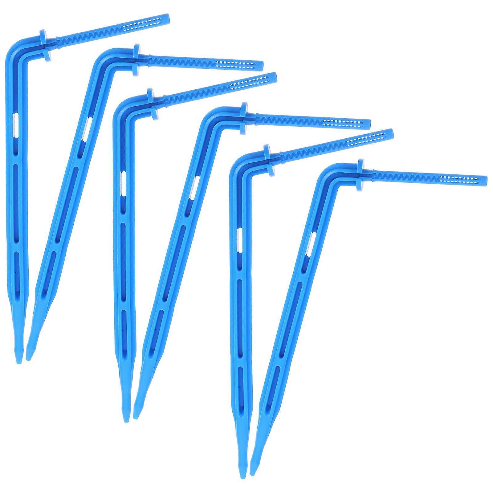 Automatic Drip Irrigation System Tool for Watering 100Pcs Blue Plastic Stakes
