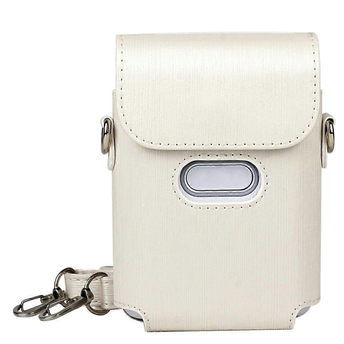 Crossbody Camera Bag Protecting Camera with PU White