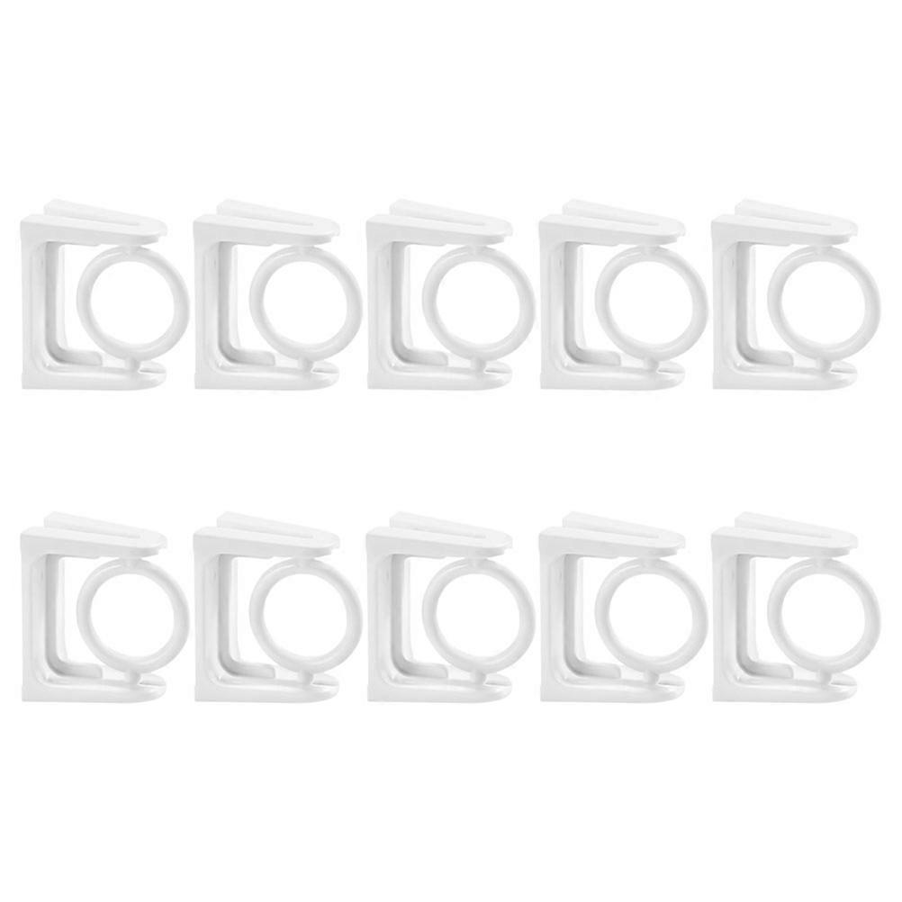 Plastic Curtain Rod Bracket for Storage with Rotating Function 20Pcs White