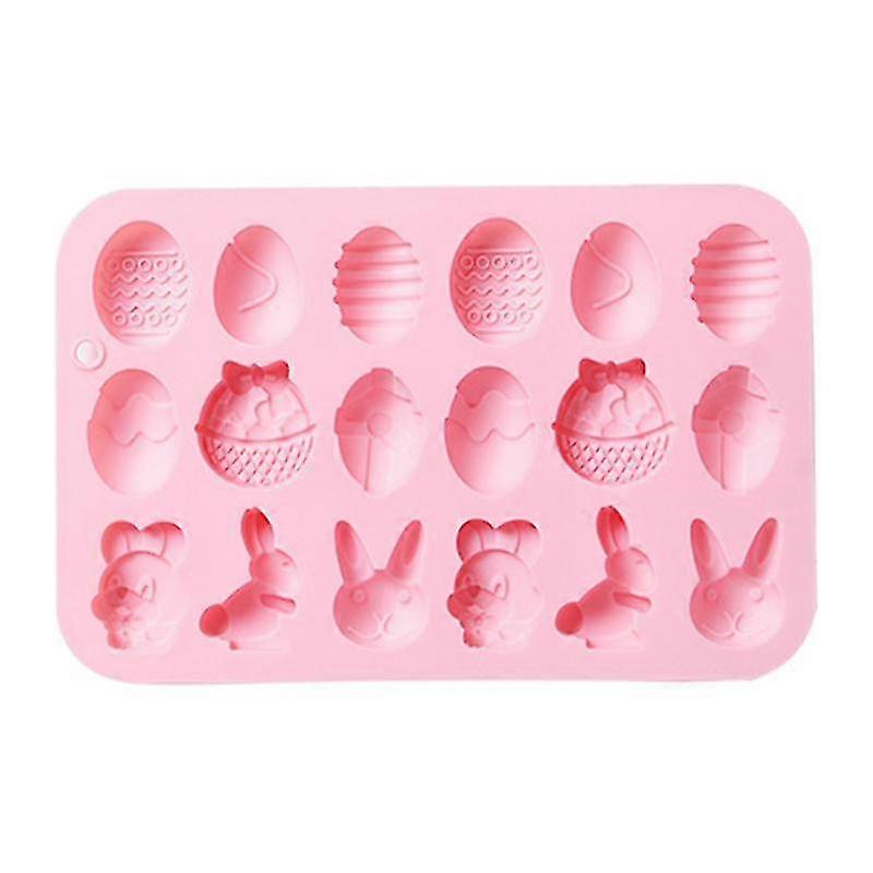 Easter Chocolate Mold Egg Shape High Temperature Resistance Silicone 18 Cavity Simple Operate Candy