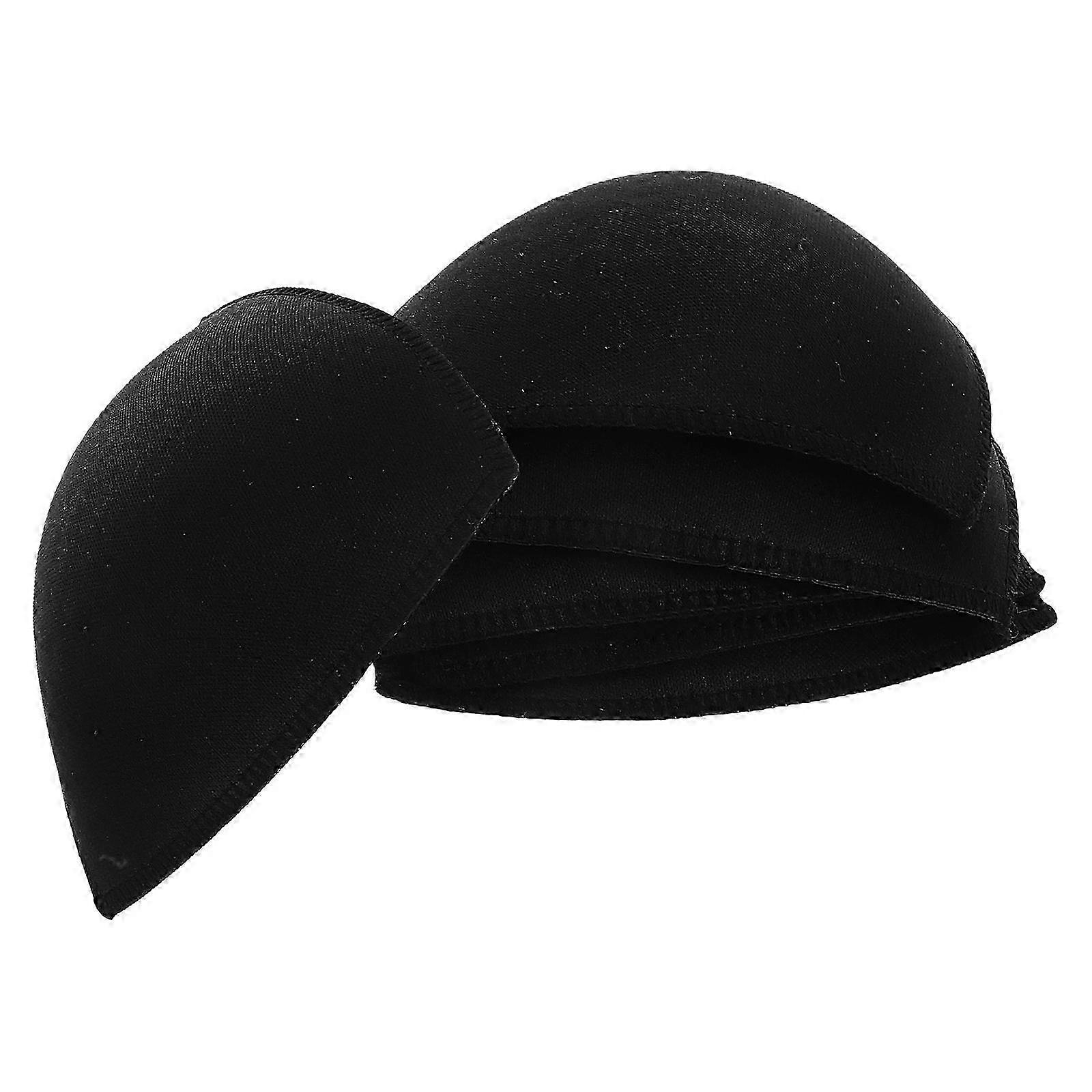 Triangle Bra Edge Locking Swimsuit Cups Insert Black for 12Pairs