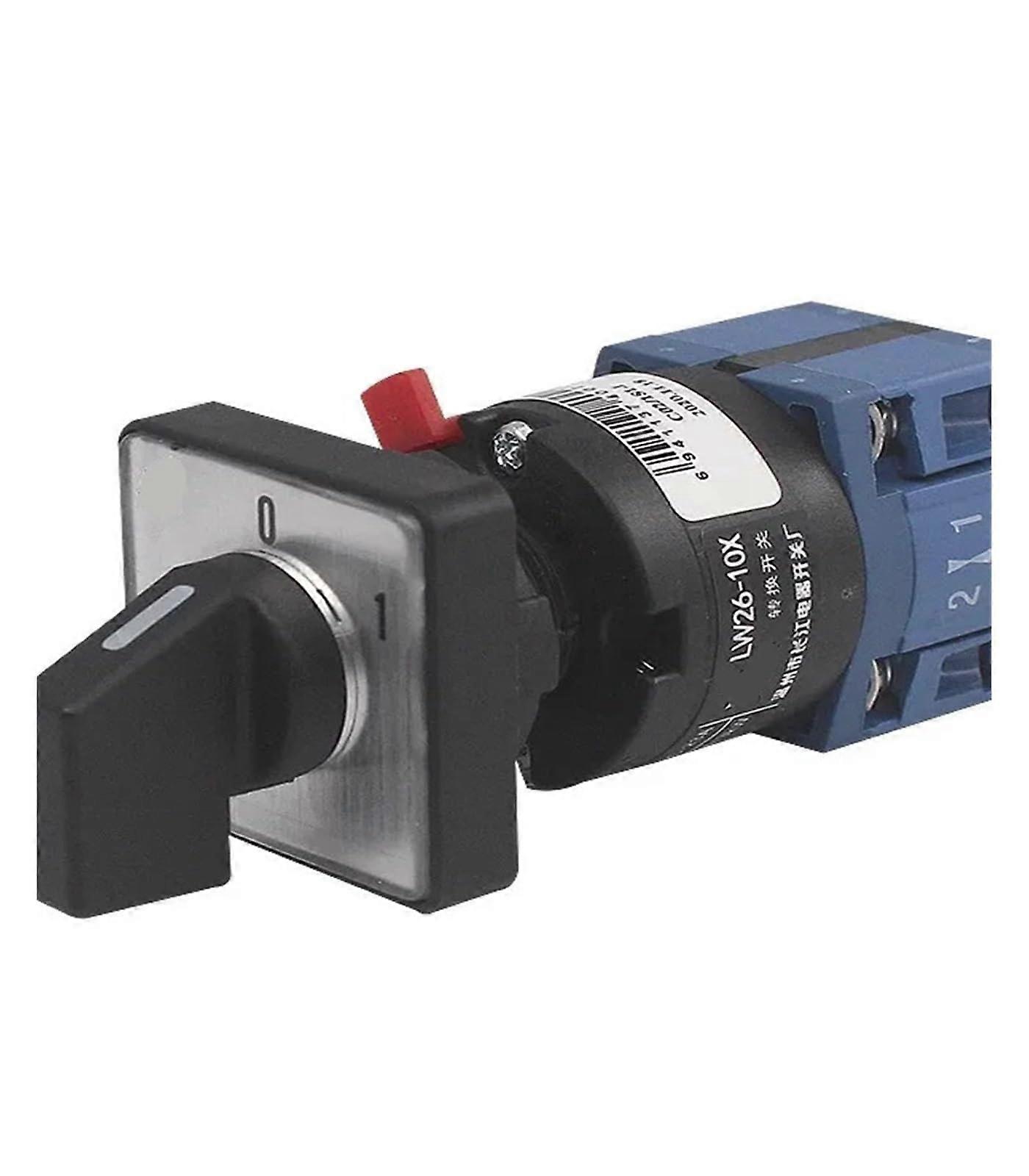 Cam Switch LW2610X 16mm Panel Mount 10A Two Position Rotary Changeover Power Cutoff