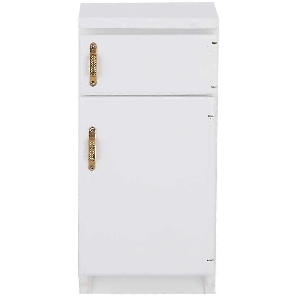 1:12 White Mini Fridge Realistic Compact Refrigerator Kitchen and Office Accessory