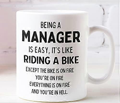 Funny Manager Mug 11oz Durable Ceramic Coffee Cup for Boss Gift Office Home Use