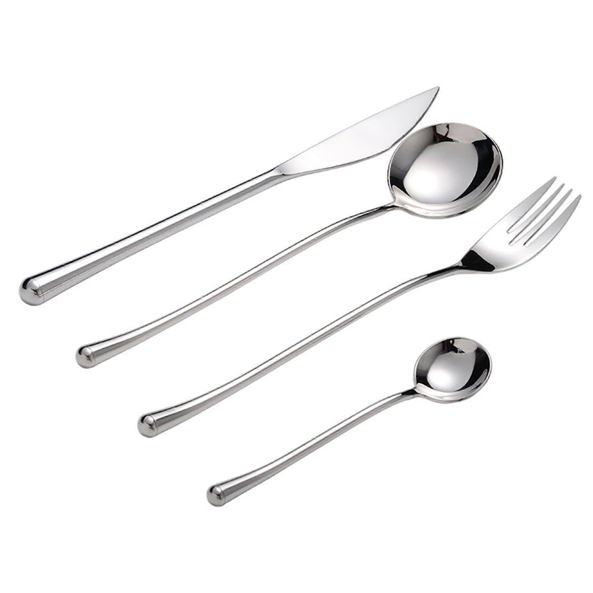 32 Piece Stainless Steel Silverware Set for 8, Mirror Polished Flatware, Dishwasher Safe