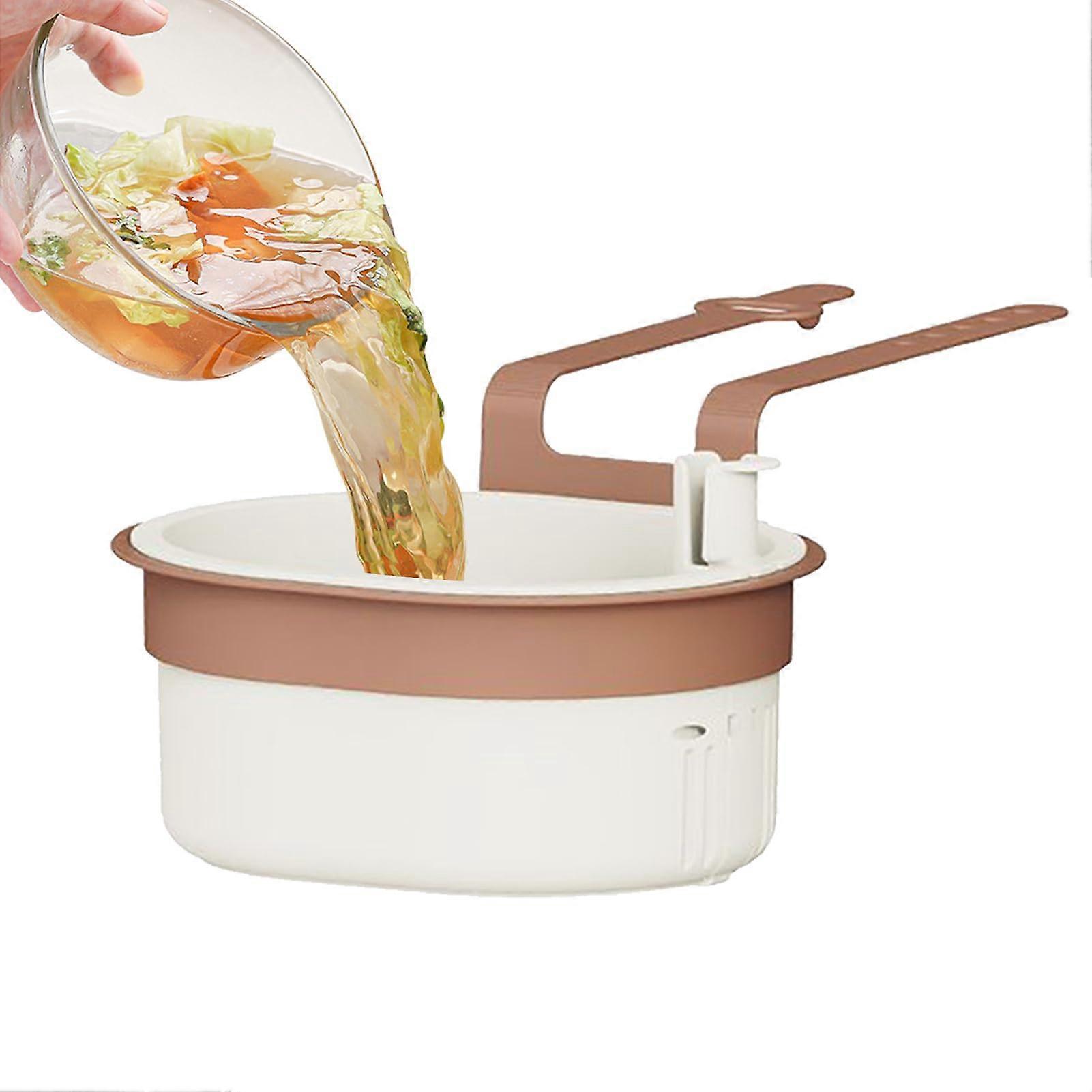 Sink Strainer Basket Silicone Foldable Filter for Vegetable Washing with Adjustable Strap for Kitchen