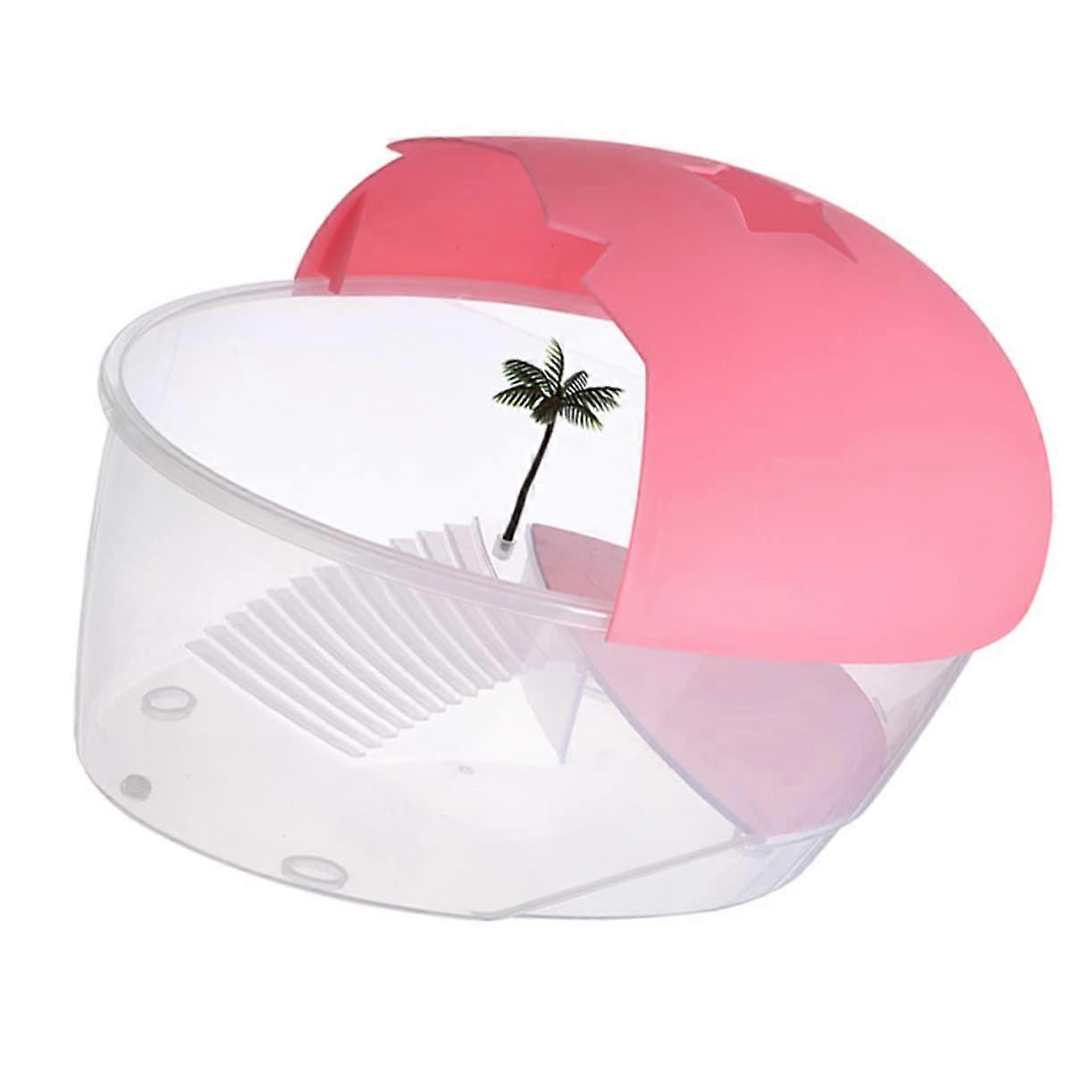 Turtle Tank with Basking Platform, Durable Plastic Reptile Terrarium for Turtles Lizards Frogs