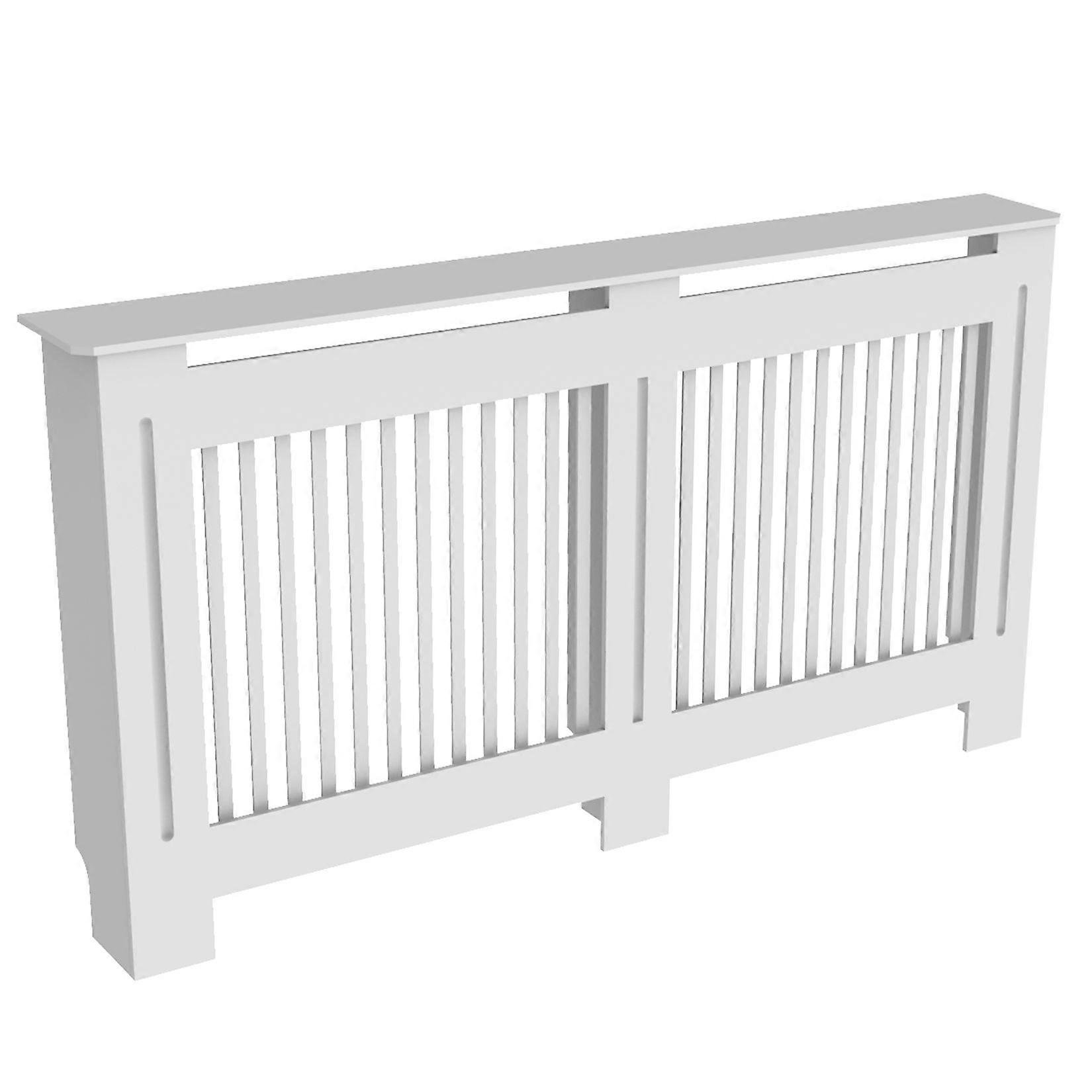 92cm Copertura Radiatore Verticale Orizzontale Verticale Armadio MDF Grill Scaffale S-XL Bianco Vertical L