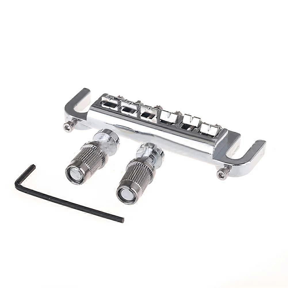 Chrome LP Guitar Bridge Tailpiece for Les Paul with Precise Intonation Adjustment