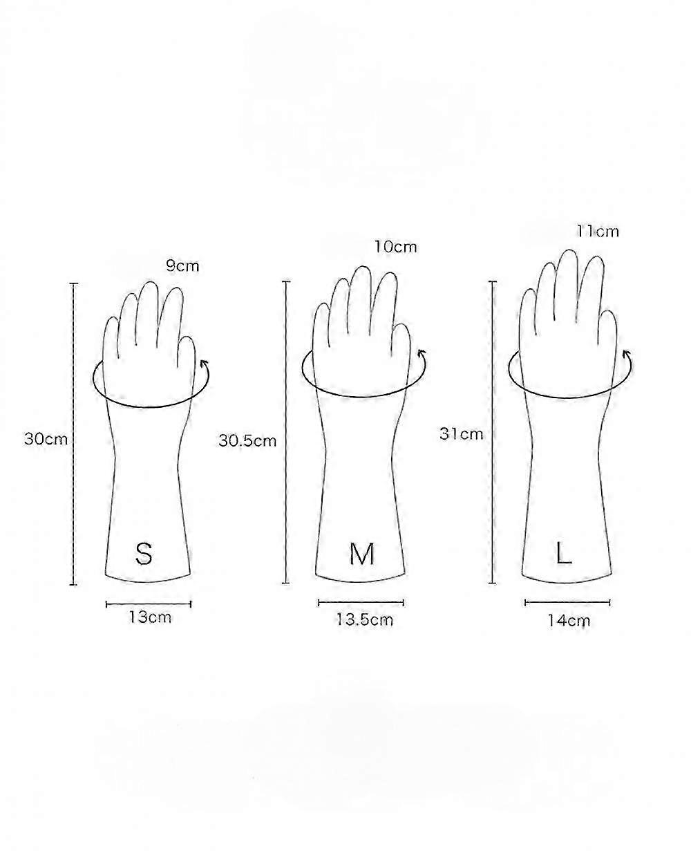 (PinkL) Cleaning Gloves Silicone Cleaning Gloves