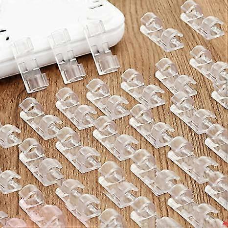Cable Management Clips for Desk, Wire Organizer (40 Pack) – Reduce Cable Clutter, Easy Install
