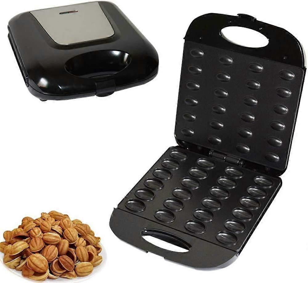 Automatic Electric Nut Waffle Maker with Nonstick Plates and Mini Sandwich Cooking Pan