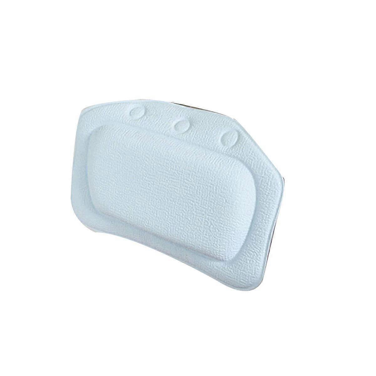 Bath Pillow with Ergonomic Neck Support, Soft QuickDry 3D Mesh Bathtub Cushion, Light Blue