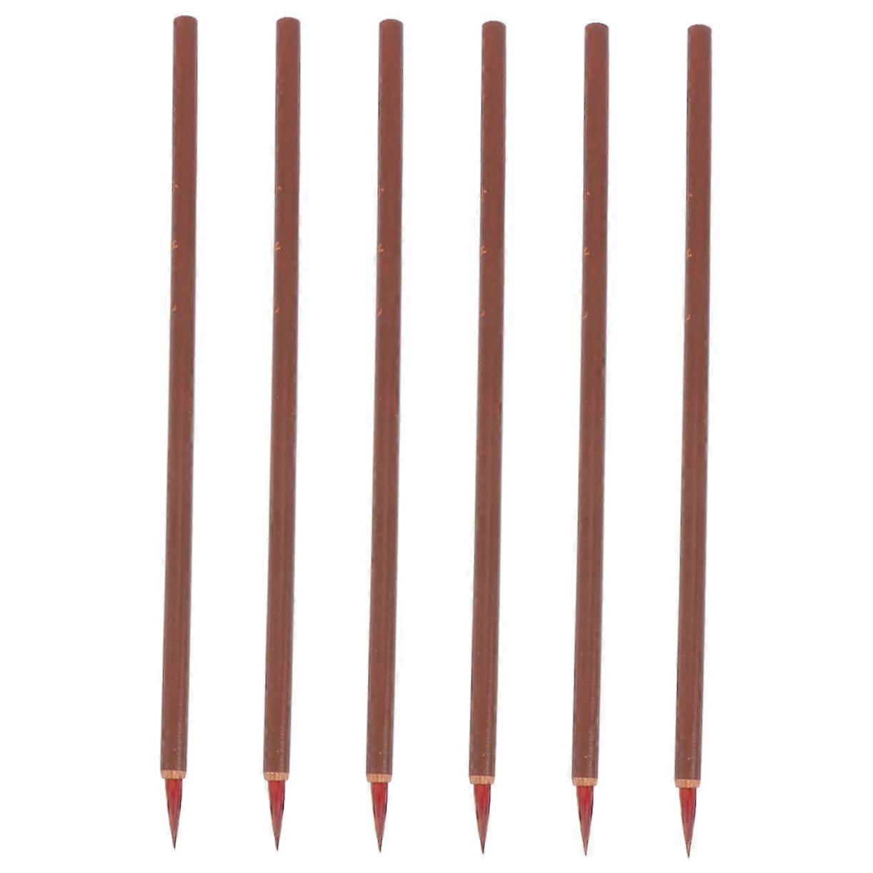 6Pcs Chinese Calligraphy Brush Set for Beginners and Students with Lightweight Durable Tips