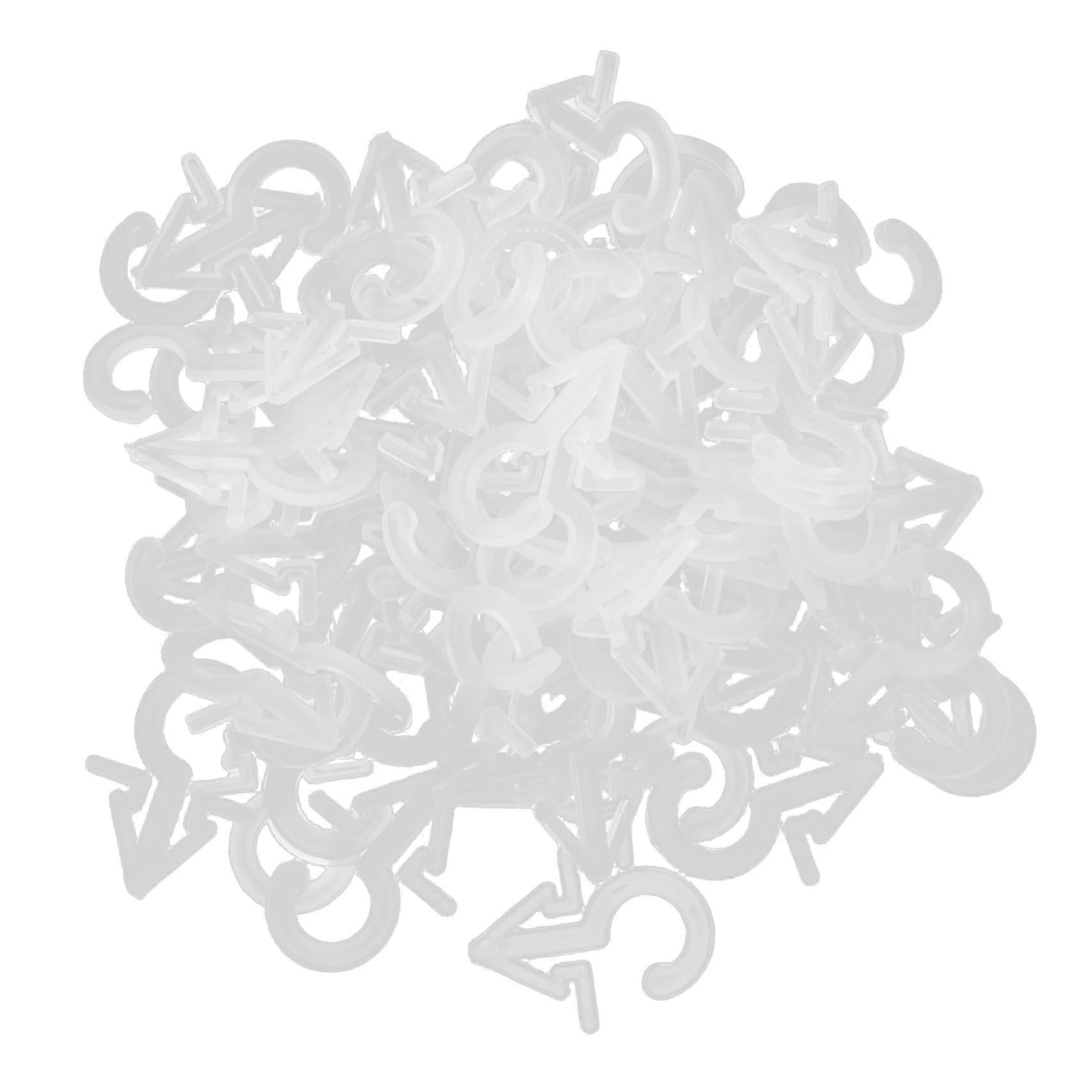 200pcs Merchandising Hooks Plastic Display Hooks for Sock Hat and Glove Retail Hanging