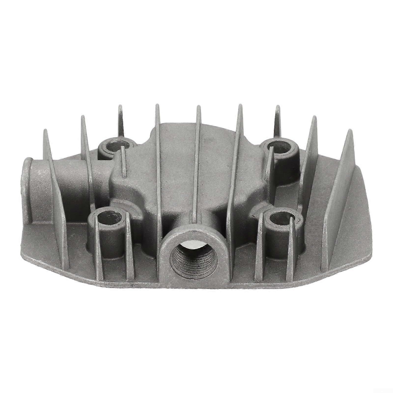 Air Compressor Cylinder Head Replacement, Durable Cast Aluminum for Pneumatic Air Pump, Grey