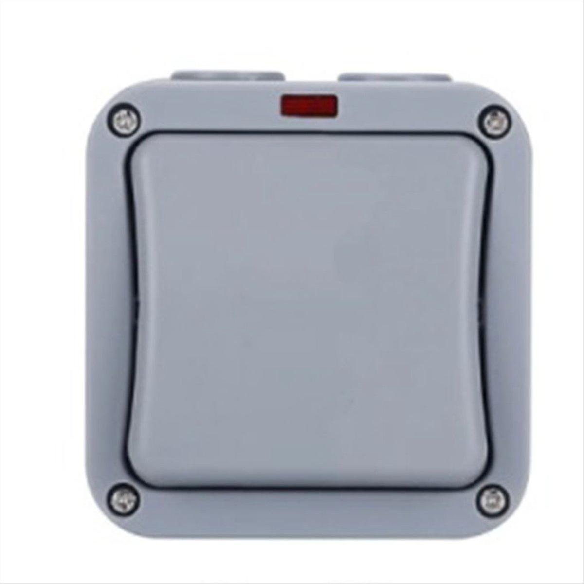 IP66 Wall Electrical Switch 220V Light on Off Security Button (A)