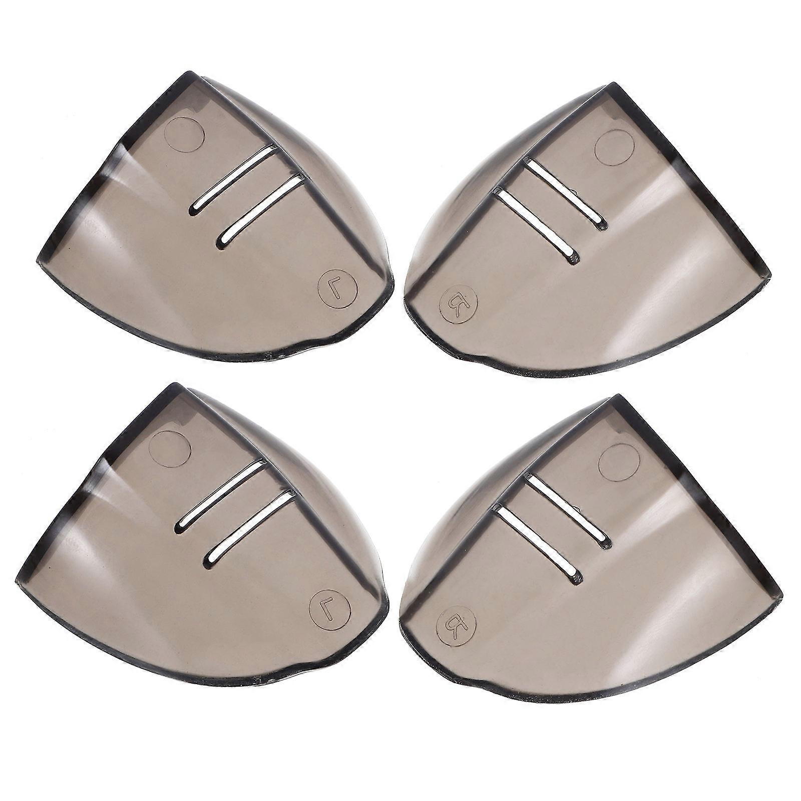 Ochraniacze na okulary z boczną osłoną, do ochrony, 2 pary, ciemnobrązowe