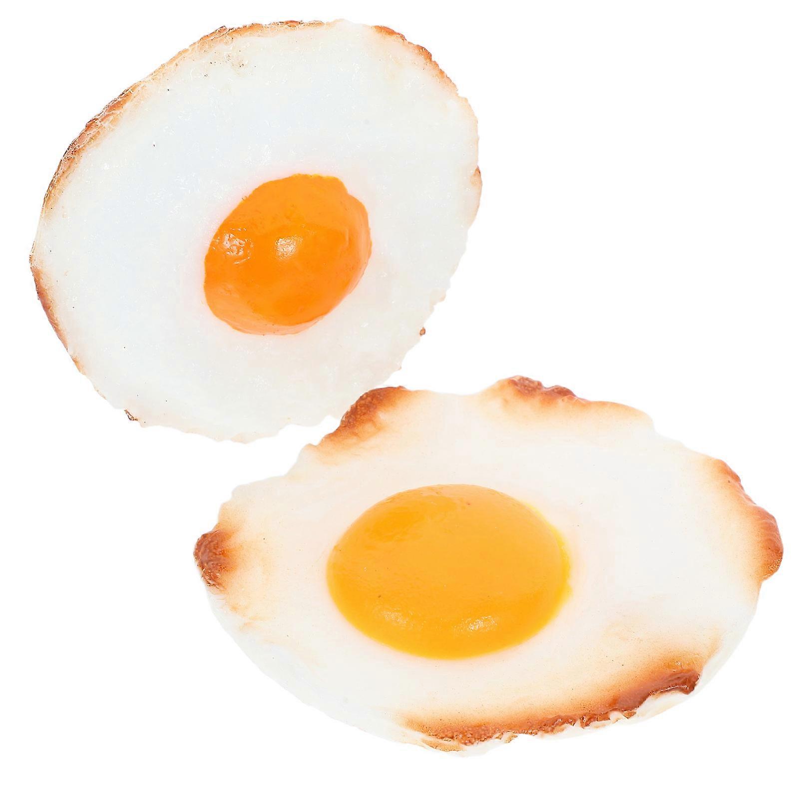 Fake Fried Egg Model for Decor 4Pcs Lifelike Kitchen Food Props