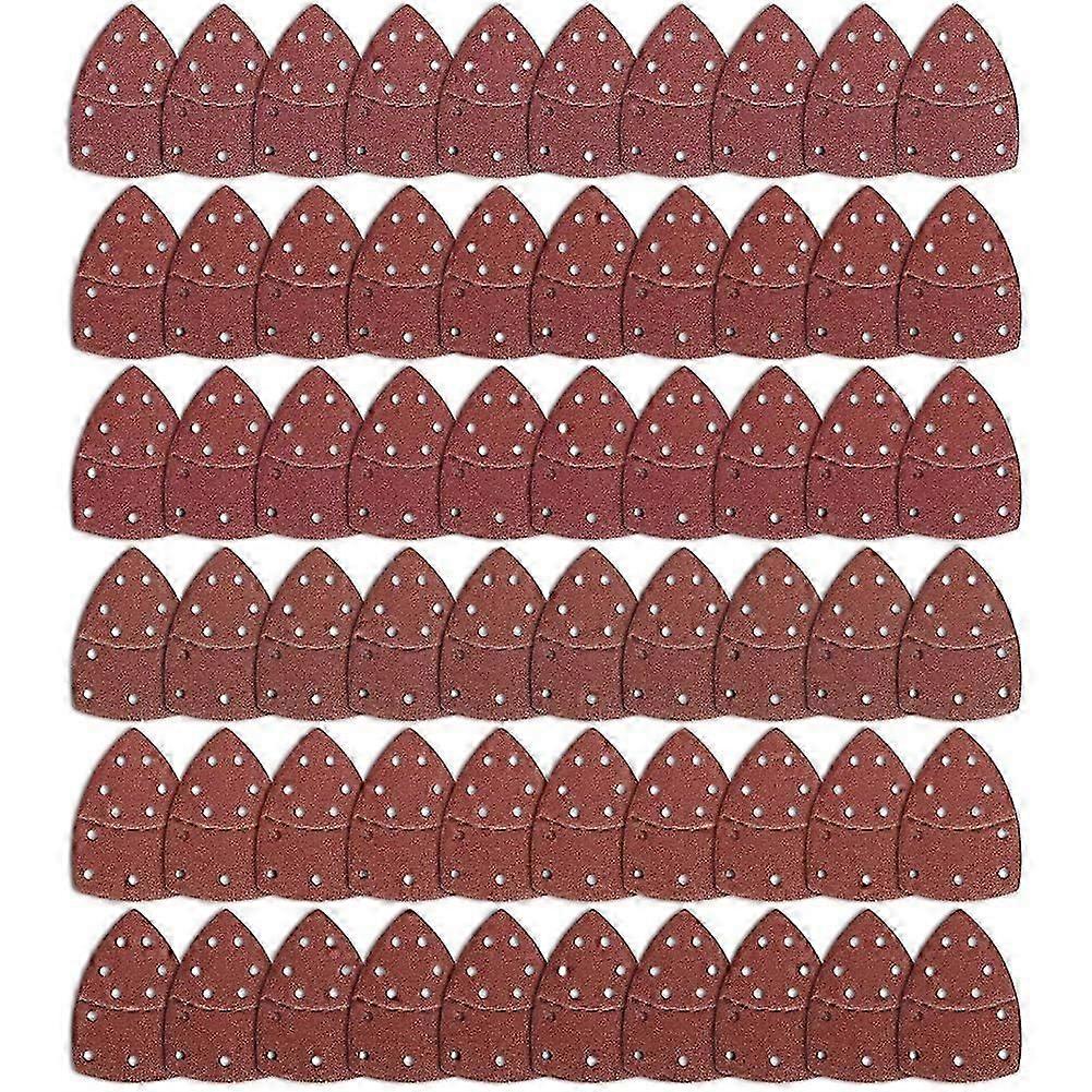 60PCS Sanding Sheets,11-Hole Mouse Sandpaper Sheets Compatible with Bosch Multi-Sander PSM 100A/200 AES/PSM 18