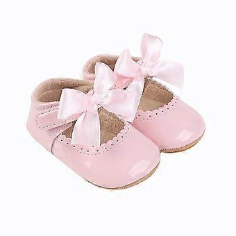 Scarpe per neonati Itsun, scarpe per bambine con suola in gomma antiscivolo, pantofole da principessa, scarpe da sposa, scarpe per culla per neonati, prime scarpe rosa 9-12 mesi