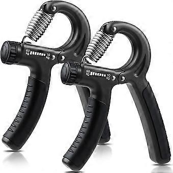 NIYIKOW 2-delige gripkrachttrainer, handgreepversterker, instelbare weerstand 22-132 lbs (10-60 kg), onderarmversterker, perfect voor muzikanten
