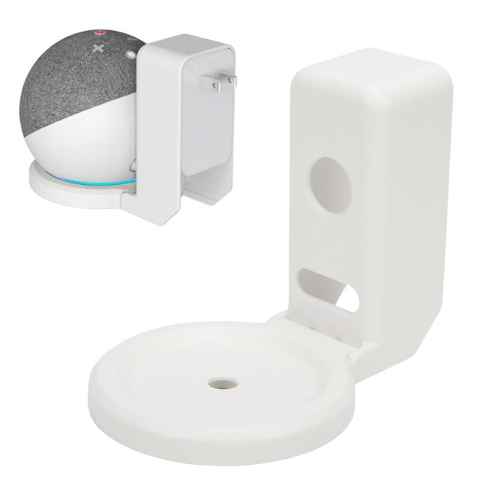 Wall Mount White for Echo Dot 4th 5th Gen Smart Speaker, No Drill Space Saving Bracket