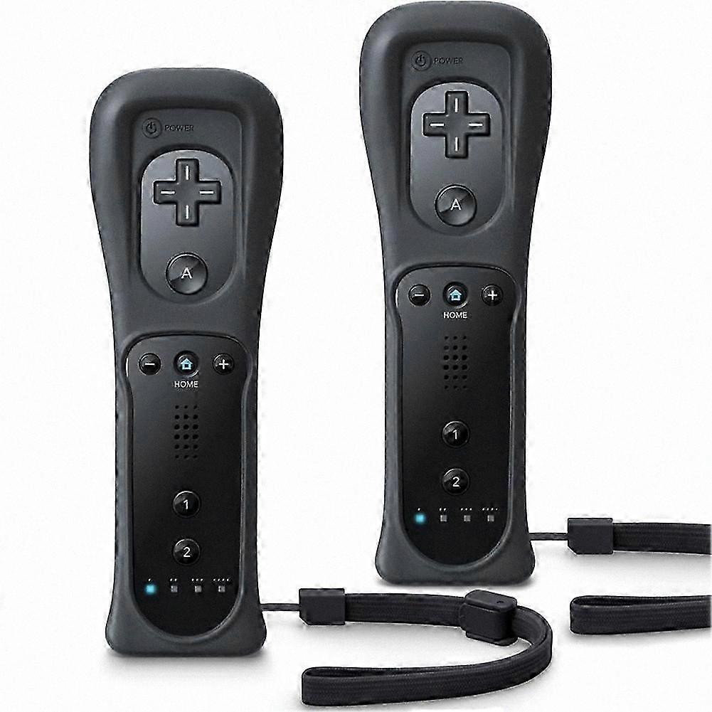 2 Pack Wii & Wii U Remote Controller with Silicone Case & Wrist Strap