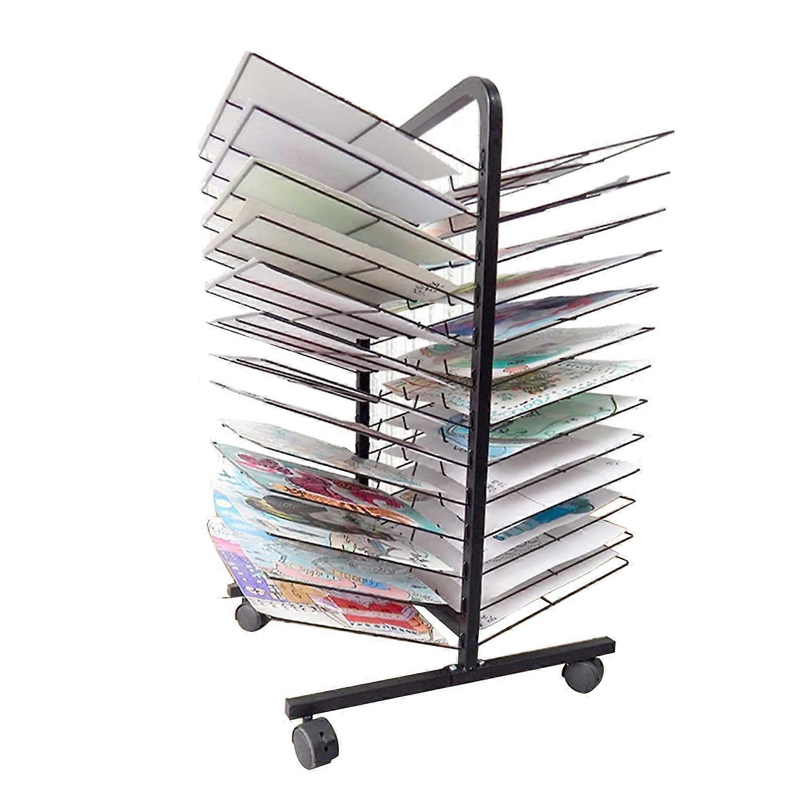 A3 Artwork Drying Rack 26Layer DoubleSided SpaceSaving Design for Schools and Classrooms