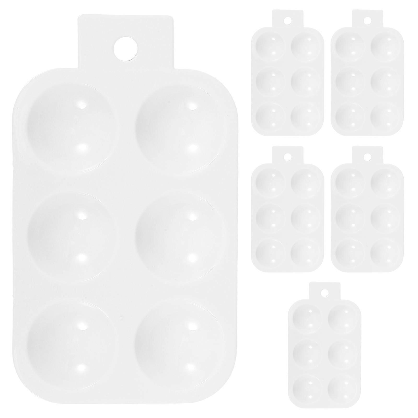 Rectangular Paint Tray White Plastic For Beginners Outdoor Painting Sessions 6Set