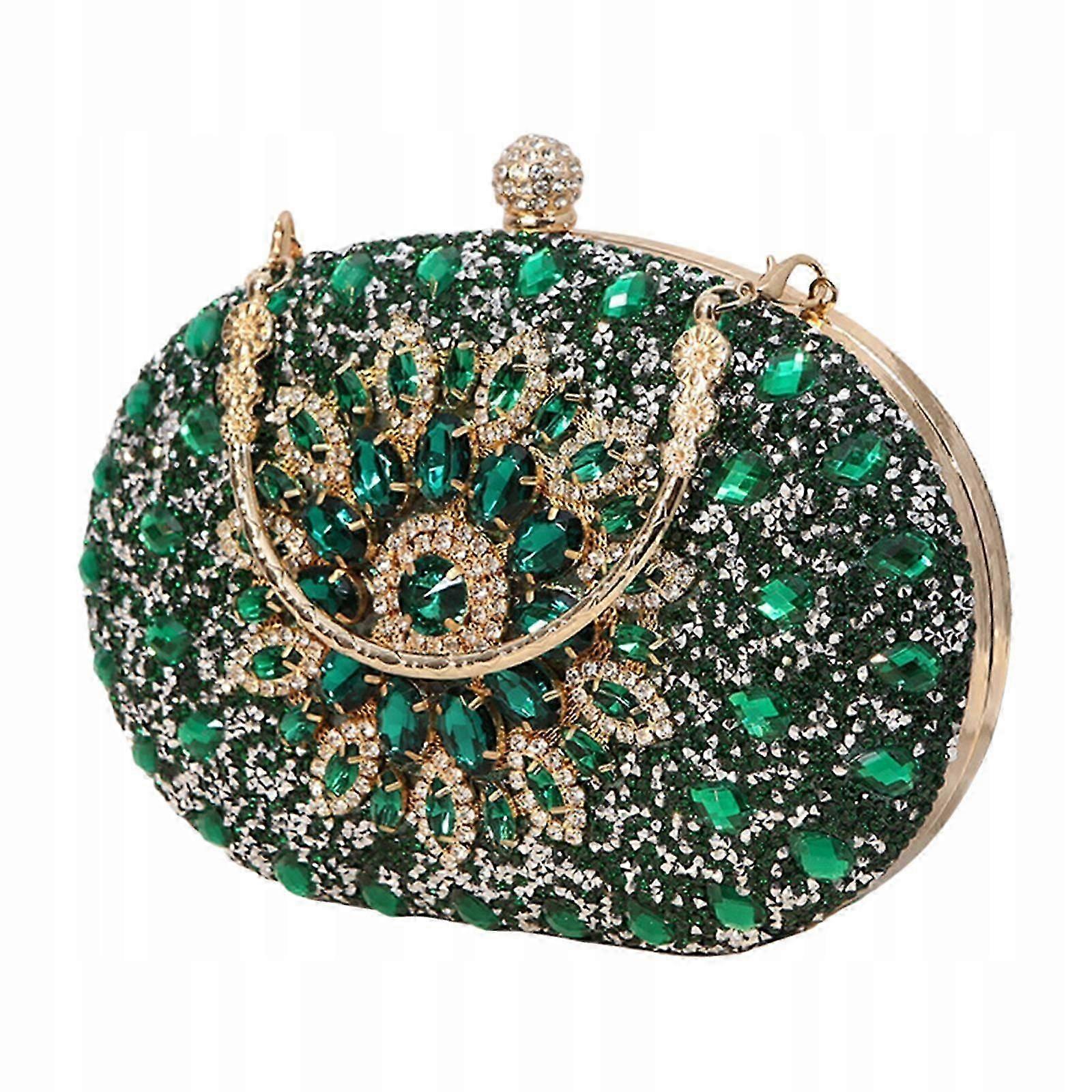 Women's Green Evening Clutch Bag